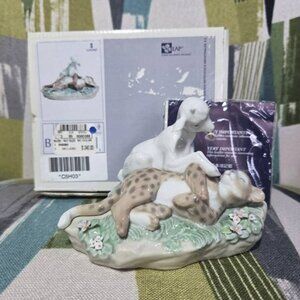 Lladro Lladro The Leopard Shall Lie Down With The Kid Figurine Mint In Box Colle